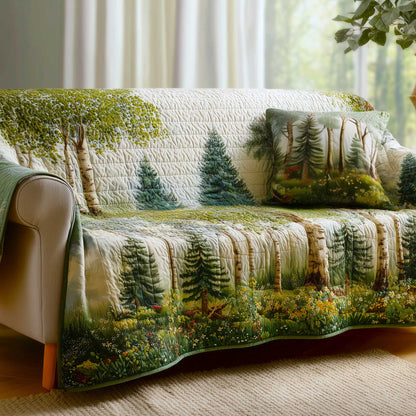 Forest Vibe Quilted Sofa Cover GFTOMA9093