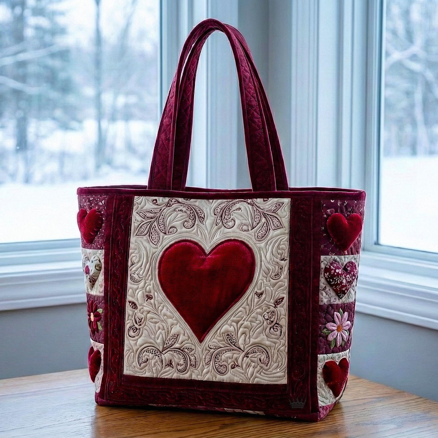 Floral Heartloom Quilted Tote Bag GFTOMA9101