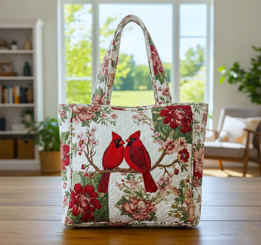 Cardinal Love Quilted Tote Bag GFTOMA9112