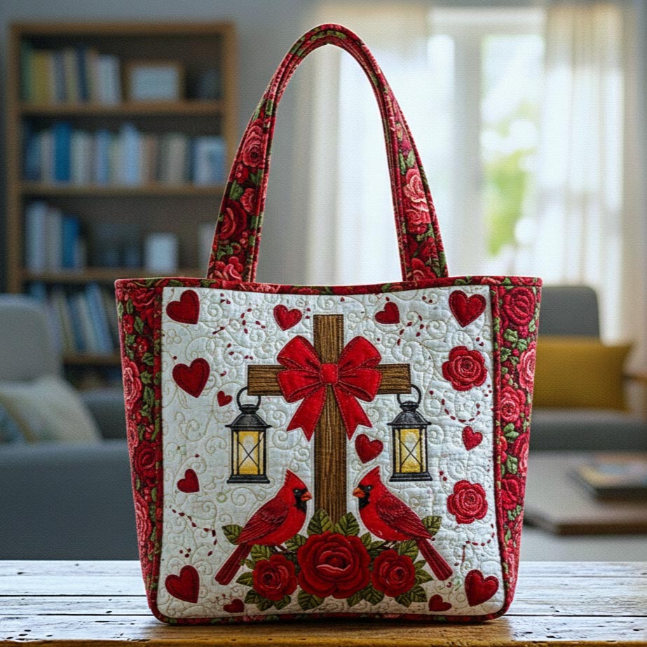 Cardinal Love Quilted Tote Bag GFTOMA9113