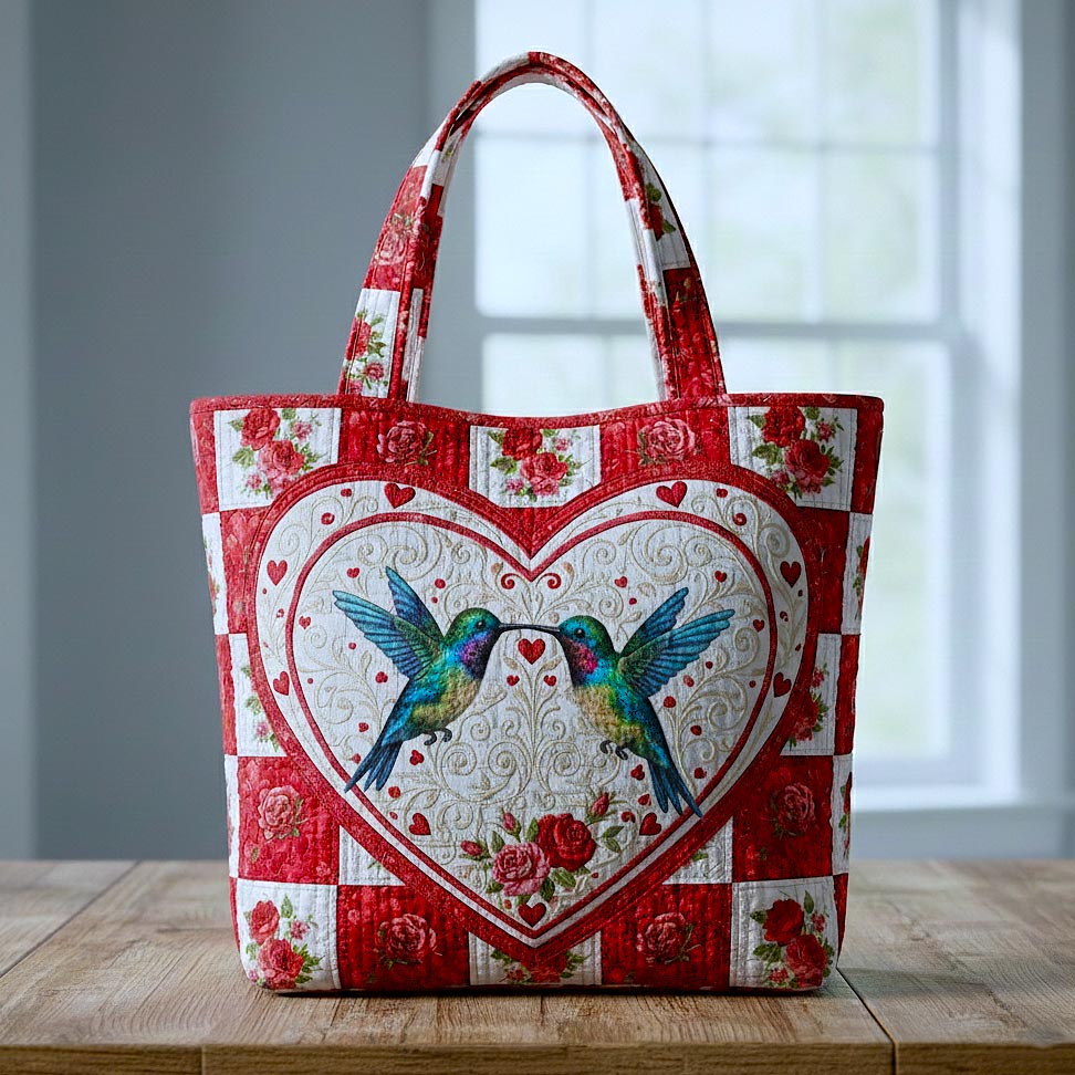 Hummingbird Love Quilted Tote Bag GFTOMA9114