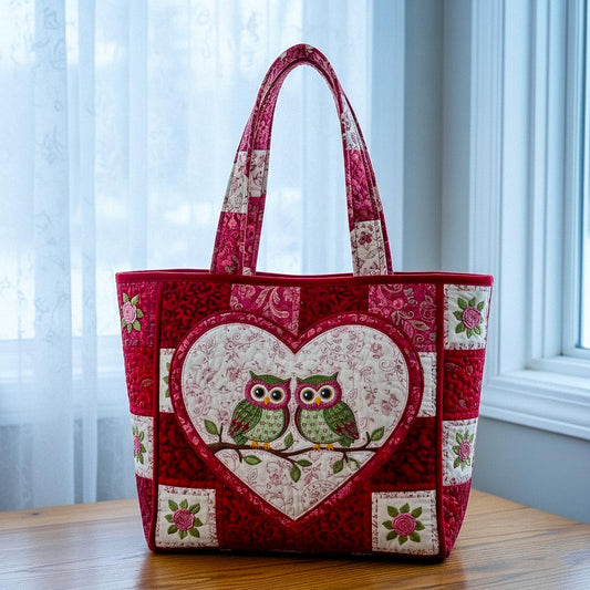 Owl Love Quilted Tote Bag GFTOMA9117