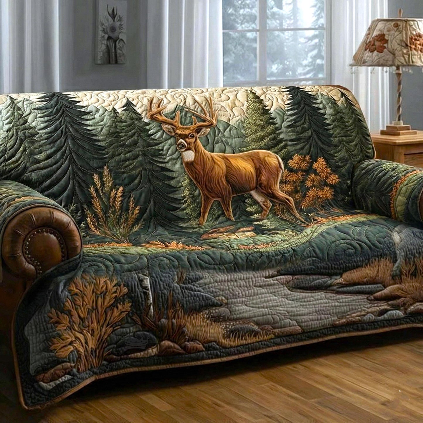Forest Vibe Quilted Sofa Cover GFTOMA9130