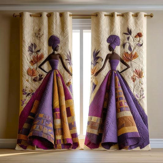 Golden Queens Quilted Curtains GFTOMA9134