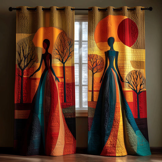 Golden Queens Quilted Curtains GFTOMA9135