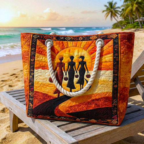 African Sunlight Quilted Beach Bag GFTOMA9145