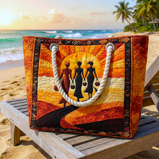 African Sunlight Quilted Beach Bag GFTOMA9145