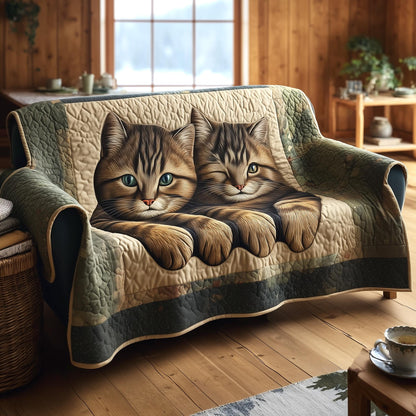 Whisker Paws Quilted Sofa Cover GFTOMA9180