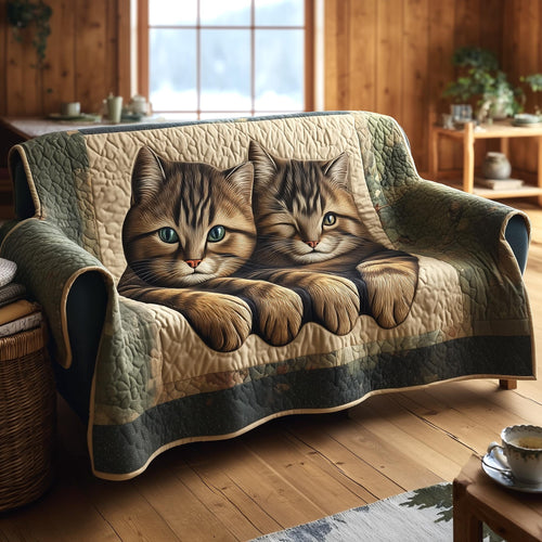 Whisker Paws Quilted Sofa Cover GFTOMA9180