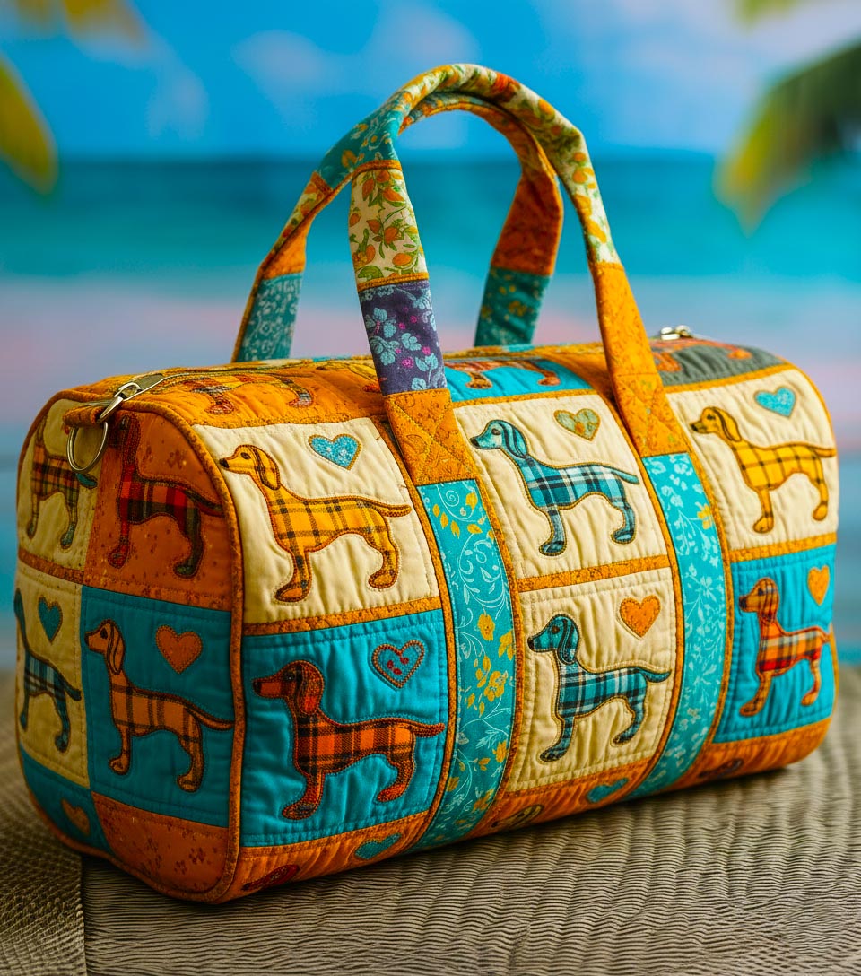 Sausage Dog Quilted Duffle Bag GFTOMA9190