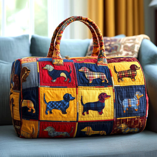 Dachshund Joy Quilted Duffle Bag GFTOMA9192