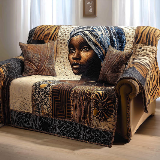 Melanin Grace Quilted Sofa Cover GFTOMA9195