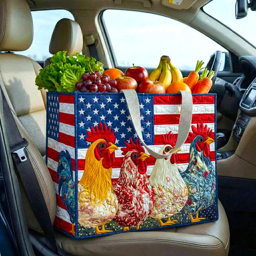 Funny Chicken Quilted Shopping Bag GFTOMA9200