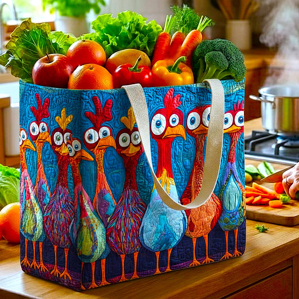Cheeky Chicken Quilted Shopping Bag GFTOMA9202