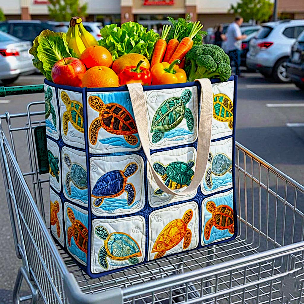 Turtle Calm Quilted Shopping Bag GFTOMA9211