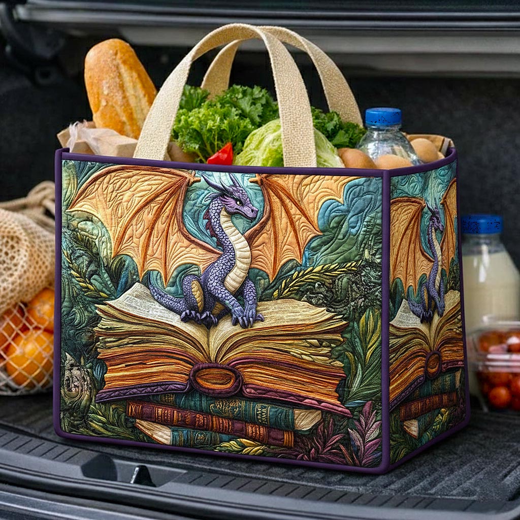 Dragon Library Quilted Shopping Bag GFTOMA9236