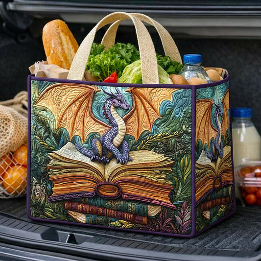 Dragon Library Quilted Shopping Bag GFTOMA9236