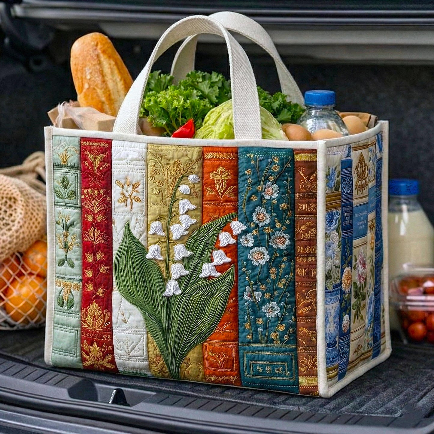 Cozy Books Quilted Shopping Bag GFTOMA9243