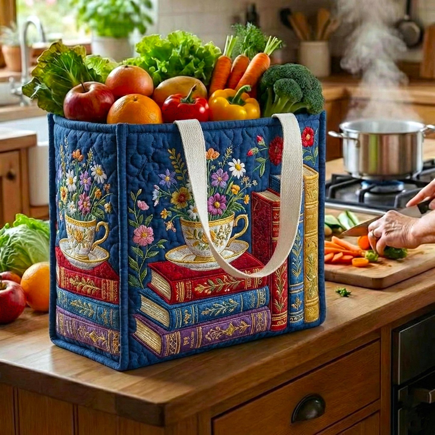 Quiet Pages Quilted Shopping Bag GFTOMA9244