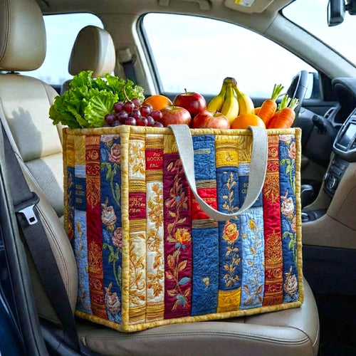Cozy Books Quilted Shopping Bag GFTOMA9246
