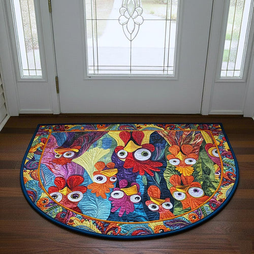 Funny Chicken Quilted Welcome Mat GFTOMA9254