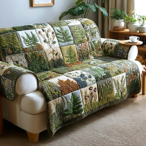 Leaf Haven Quilted Sofa Cover GFTOMA9297