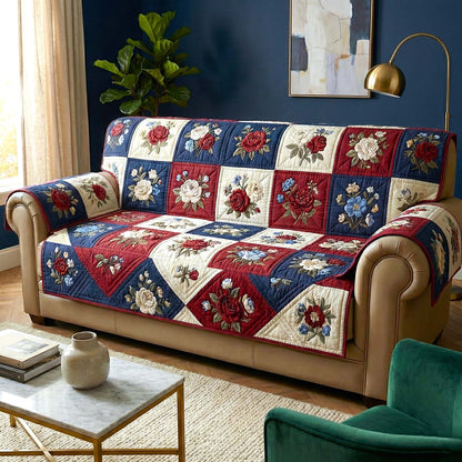 Patchwork Bloom Quilted Sofa Cover GFTOMA9300