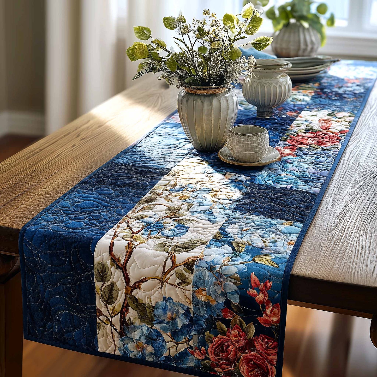 Heirloom Bloom Quilted Table Runner GFTOMA9358