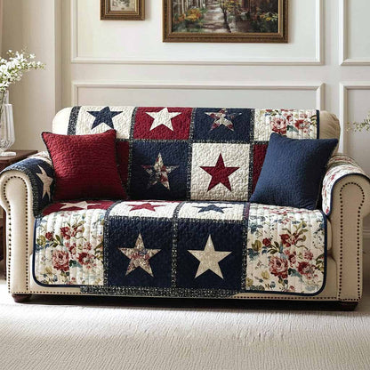 Heritage Patch Quilted Sofa Cover GFTOMA9362