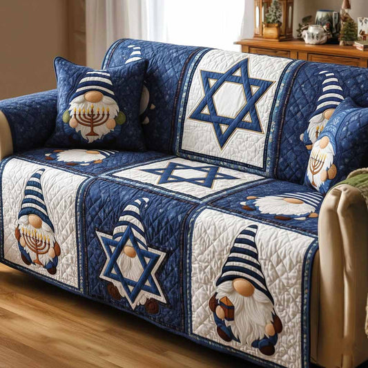 David Emblem Quilted Sofa Cover GFTOMA9365
