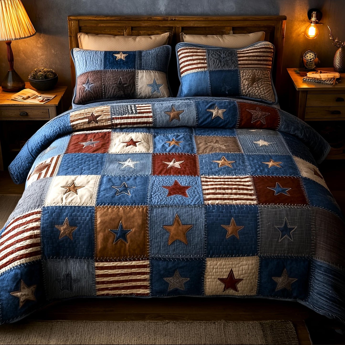 Patchwork West 3-Piece Quilted Bedding Set GFTOMA9458