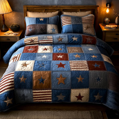Patchwork West 3-Piece Quilted Bedding Set GFTOMA9458