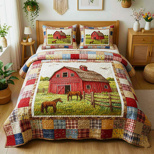 Barn Home 3-Piece Quilted Bedding Set GFTOMA9480