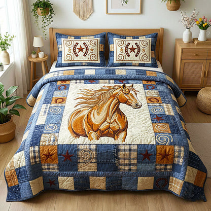 Patchwork Ranch 3-Piece Quilted Bedding Set GFTOMA9483