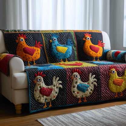 Clucky Charm Quilted Sofa Cover GFTOMA9552