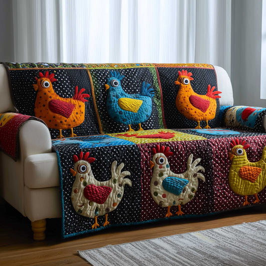 Clucky Charm Quilted Sofa Cover GFTOMA9552