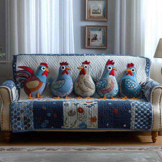 Chicken House Quilted Sofa Cover GFTOMA9553