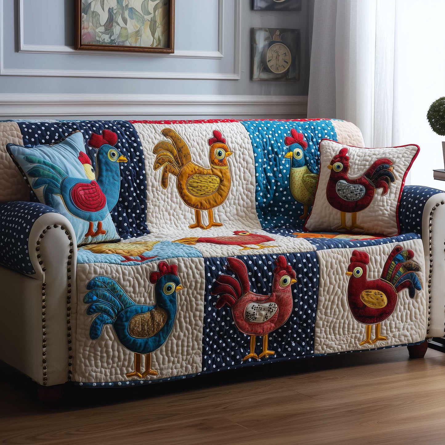 Farm Patch Quilted Sofa Cover GFTOMA9554