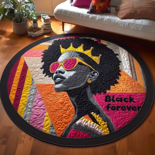 Melanin Queen Quilted Round Mat GFTOMA9590