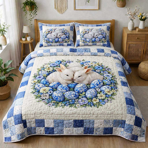 Egg Hunt 3-Piece Quilted Bedding Set GFTOMA9626