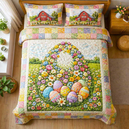 Cottage Bunny 3-Piece Quilted Bedding Set GFTOMA9627