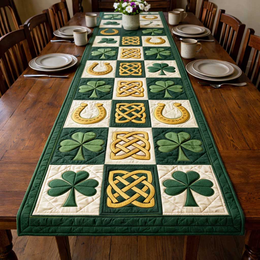 Shamrock Fun Quilted Table Runner GFTOMA9648 – Patchique Store