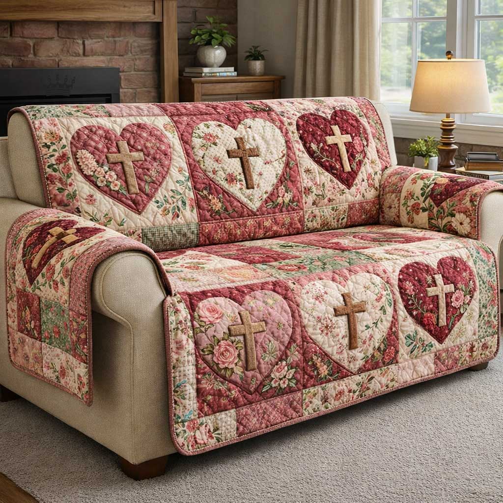 Sacred Meadow Quilted Sofa Cover GFTOMA9679