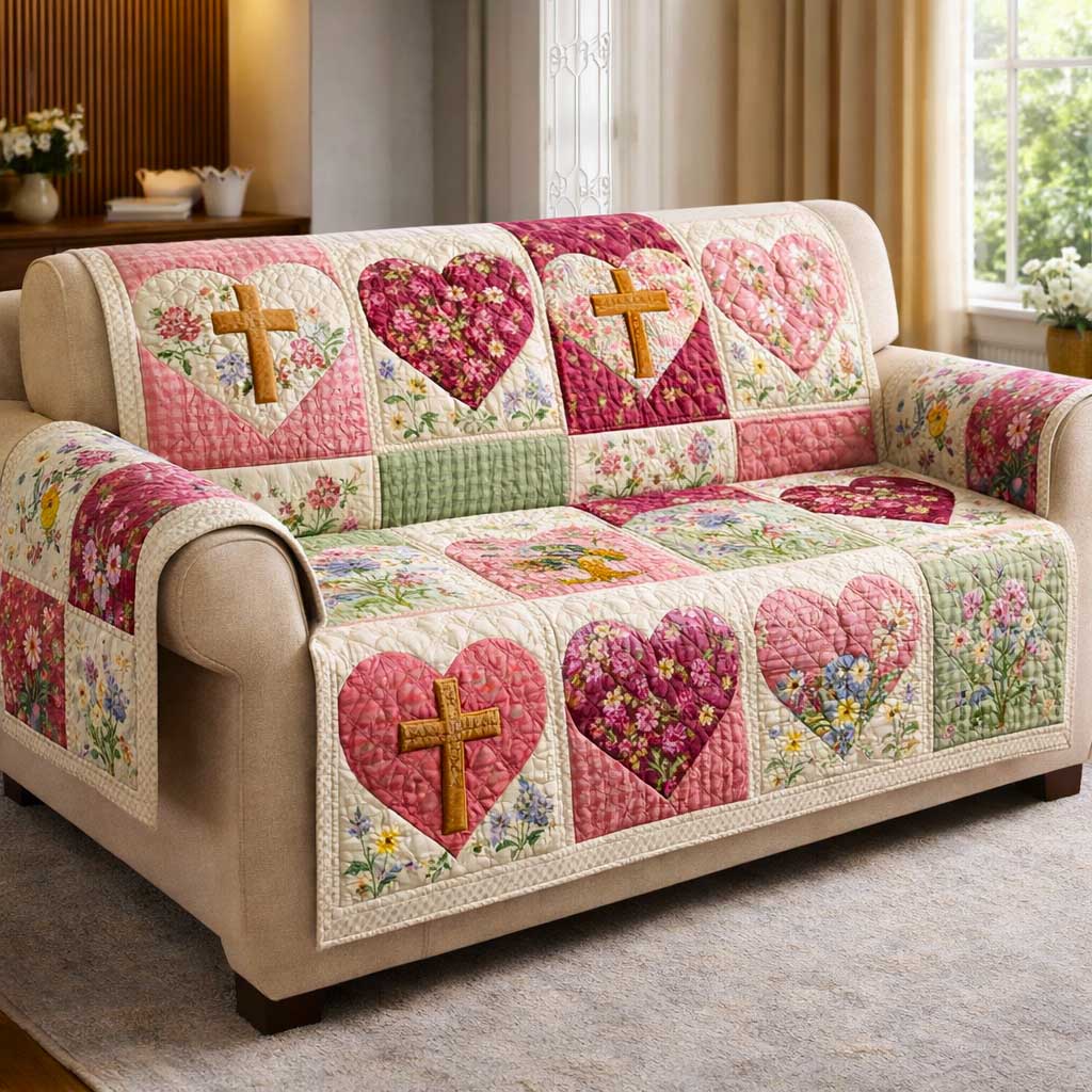Grace Meadow Quilted Sofa Cover GFTOMA9681
