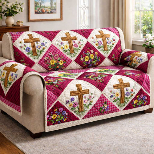 Sacred Meadow Quilted Sofa Cover GFTOMA9684