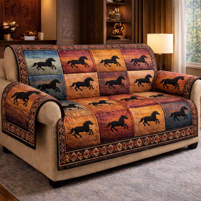 Spirit Stallion Quilted Sofa Cover GFTOMA9686