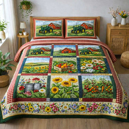 Cottage Bloom 3-Piece Quilted Bedding Set GFTOMA9691