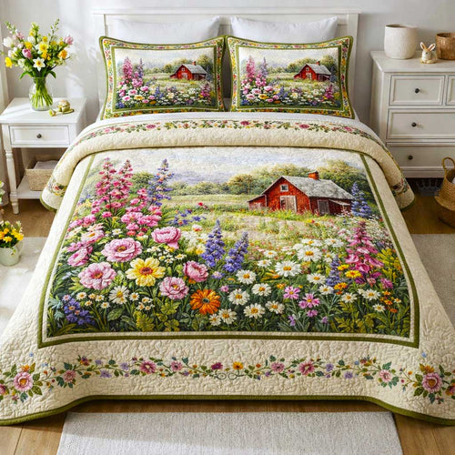 Meadow Harvest 3-Piece Quilted Bedding Set GFTOMA9692