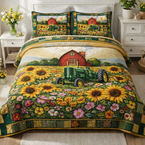 Meadow Harvest 3-Piece Quilted Bedding Set GFTOMA9723