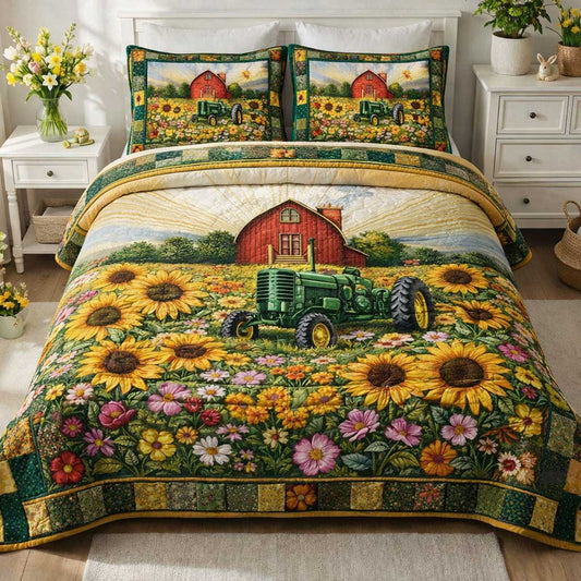 Meadow Harvest 3-Piece Quilted Bedding Set GFTOMA9723